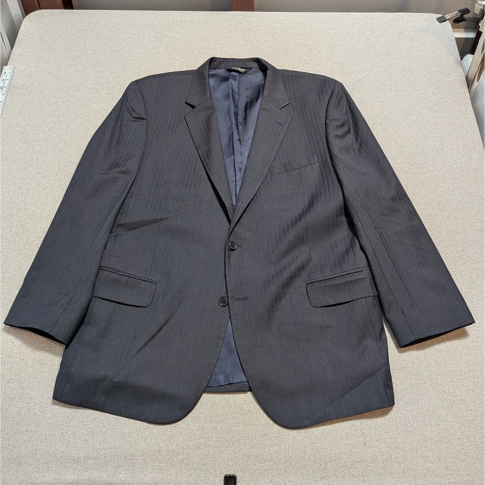 Jos A Bank Men's Blazer 48R Charcoal 100% Wool Signature Collection Suit Jacket